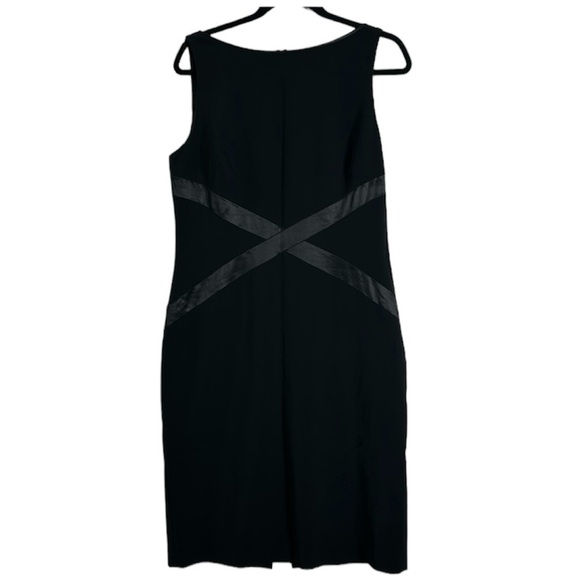 Lafayette 148 black knee length black sheath dress size 10 - Picture 2 of 11